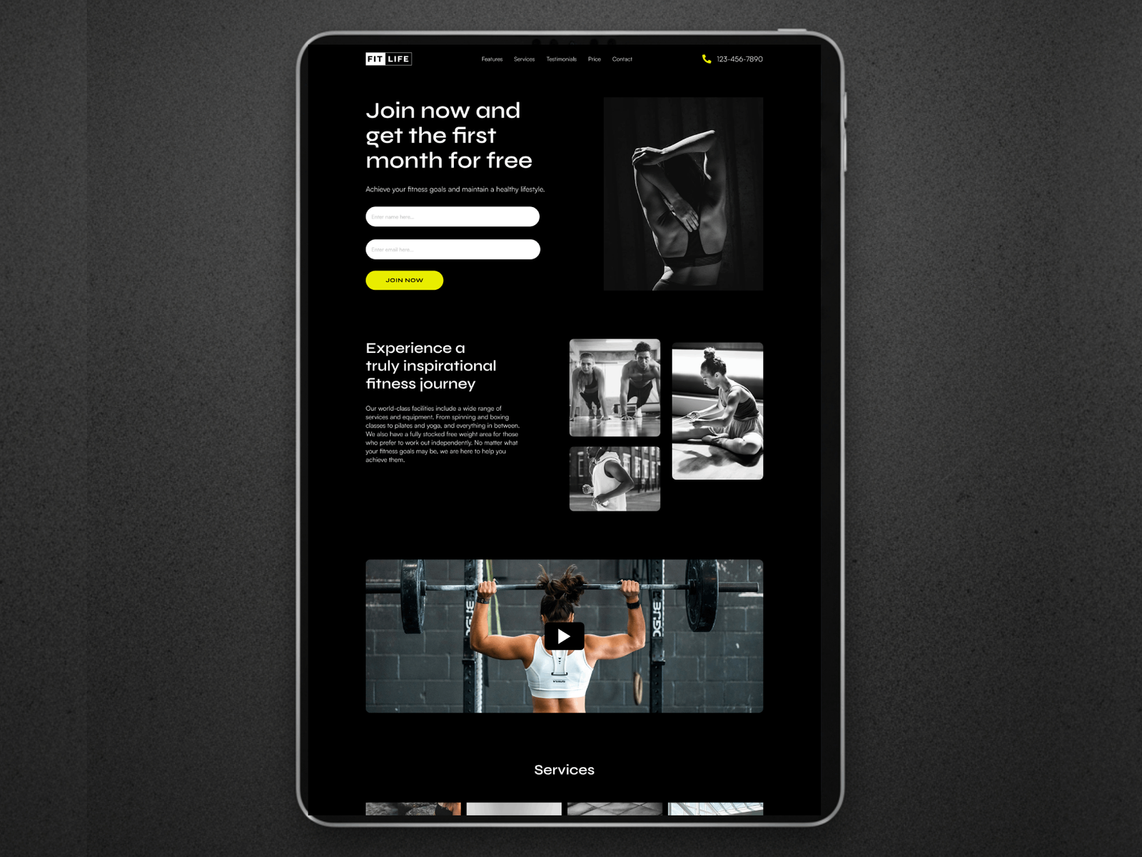Gym Landing Page